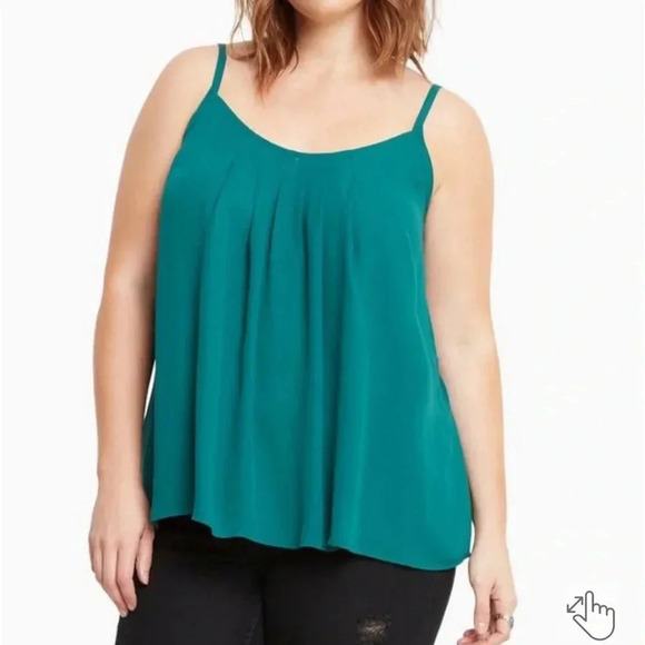 Torrid Pleated Front Georgette Cami Top 00 - Picture 1 of 4